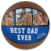 Bester Vater je benutzerdefiniertes Foto Basketball (Vorderseite)