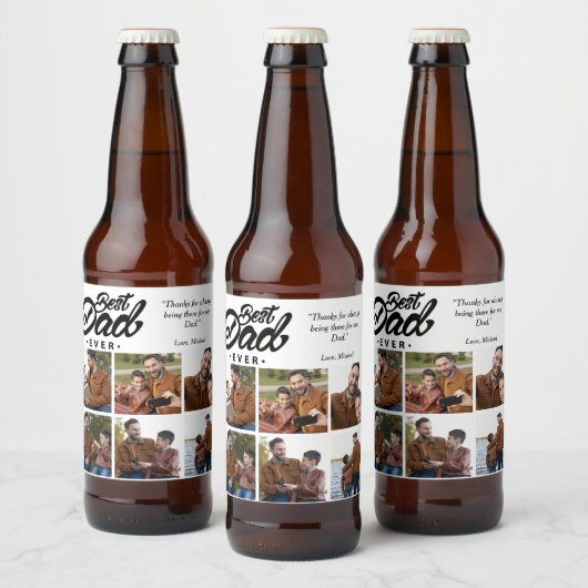 Bester Vater je benutzerdefiniertes Foto Bierflaschenetikett (Flaschen)