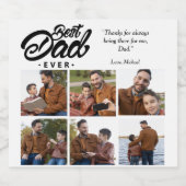 Bester Vater je benutzerdefiniertes Foto Bierflaschenetikett (Einzelnes Label)