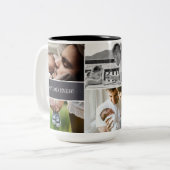 Bester Vater je benutzerdefiniertes Foto Collage D Zweifarbige Tasse (Vorderseite Links)