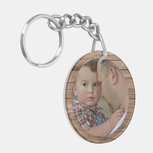 Bester Vater je benutzerdefiniertes Foto Erstellen Schlüsselanhänger (Vorderseite links)