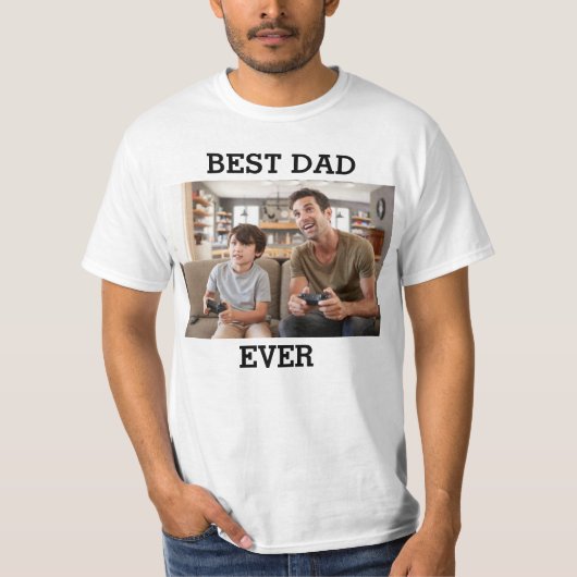 Bester Vater je benutzerdefiniertes Foto Erstellen T-Shirt (Vorderseite)