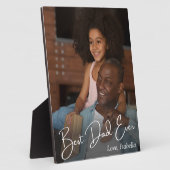 Bester Vater je benutzerdefiniertes Foto Fotoplatte (Seite)