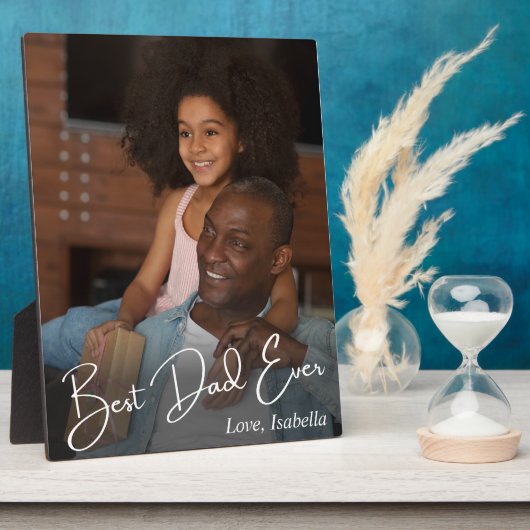 Bester Vater je benutzerdefiniertes Foto Fotoplatte (Seite)