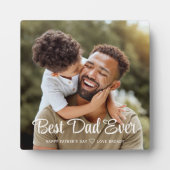 Bester Vater je benutzerdefiniertes Foto Fotoplatte (Vorderseite)