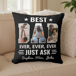 Bester Vater je benutzerdefiniertes Foto Frage ein Kissen