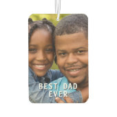 Bester Vater je benutzerdefiniertes Foto Geburtsta Autolufterfrischer (Rückseite)