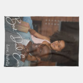 Bester Vater je benutzerdefiniertes Foto Geschirrtuch (Horizontal)