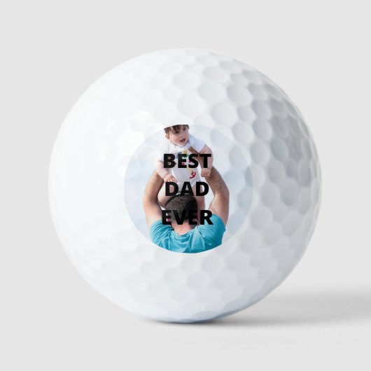 Bester Vater je benutzerdefiniertes Foto Golfball (Vorderseite)