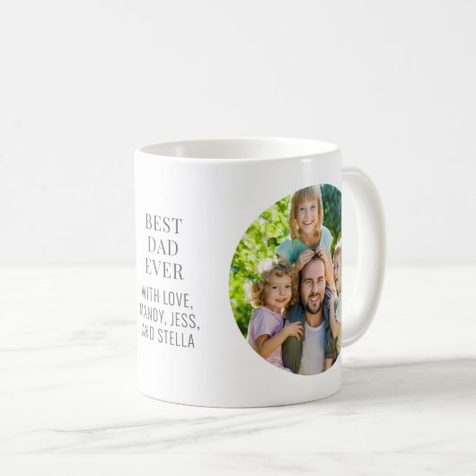 Bester Vater je benutzerdefiniertes Foto Kaffeetasse (VorderseiteRechts)