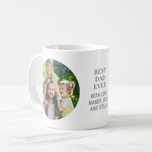 Bester Vater je benutzerdefiniertes Foto Kaffeetasse (Vorderseite Links)