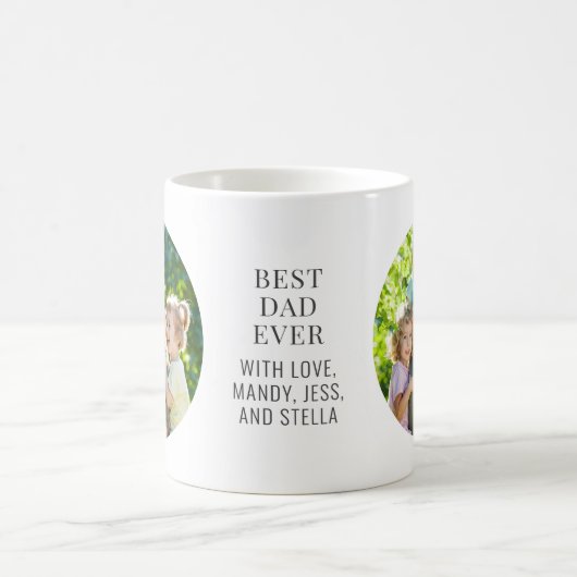 Bester Vater je benutzerdefiniertes Foto Kaffeetasse (Mittel)