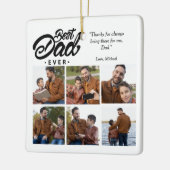 Bester Vater je benutzerdefiniertes Foto Keramikornament (Links)