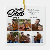 Bester Vater je benutzerdefiniertes Foto Keramikornament (Vorderseite)