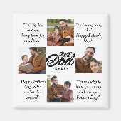 Bester Vater je benutzerdefiniertes Foto Magnet (Vorne)