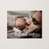 Bester Vater je benutzerdefiniertes Foto Modernes  Puzzle (Horizontal)
