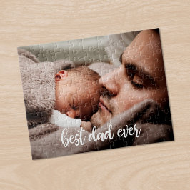 Bester Vater je benutzerdefiniertes Foto Modernes  Puzzle