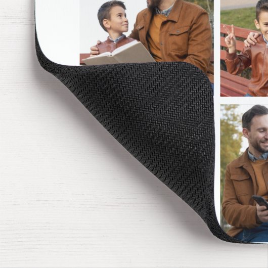 Bester Vater je benutzerdefiniertes Foto Mousepad (Ecke)