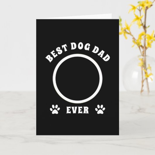 Bester Vater je benutzerdefiniertes Foto Personali Karte (Gelbe Blume)