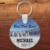 Bester Vater je benutzerdefiniertes Foto Personali Schlüsselanhänger (Vorderseite)