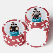 Bester Vater je benutzerdefiniertes Foto Pokerchips (Stapel)