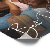 Bester Vater je benutzerdefiniertes Foto Poster (Ecke)