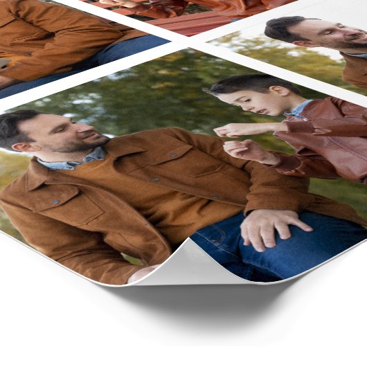 Bester Vater je benutzerdefiniertes Foto Poster (Ecke)