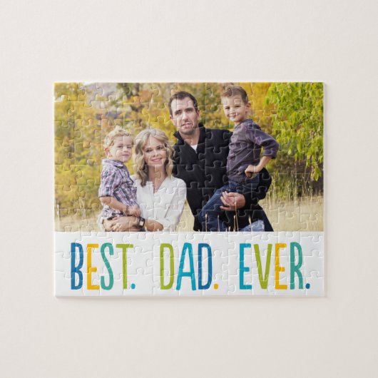Bester Vater je benutzerdefiniertes Foto-Puzzle Puzzle (Horizontal)