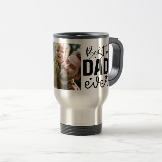 Bester Vater je benutzerdefiniertes Foto Reisebecher (VorderseiteRechts)
