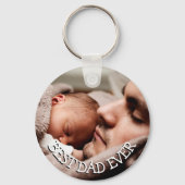 Bester Vater je benutzerdefiniertes Foto Schlüsselanhänger (Vorderseite)