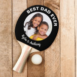 Bester Vater je benutzerdefiniertes Foto Schwarz Tischtennis Schläger<br><div class="desc">Gib dem besten Papa je ein lustiges Geschenk mit diesem Foto schwarzen Tischtennis Paddel mit weißem Text. Einfach mit einem Lieblingsfoto personalisieren (bei Bedarf an einem Quadrat mit den Probanden in der Mitte anschneiden, bevor sie für das beste Ergebnis hochgeladen werden). Man kann "Bester Vater je" so gestalten, dass er...</div>