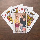 Bester Vater je benutzerdefiniertes Foto Schwarzes Spielkarten