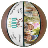 Bester Vater je benutzerdefiniertes Foto signiert Basketball (Vertikal)