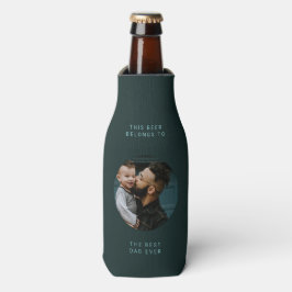 Bester Vater je | Benutzerdefiniertes Foto und Tex Flaschenkühler