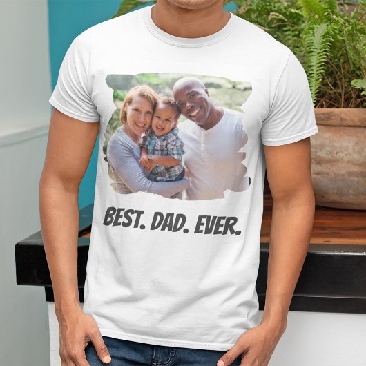 Bester Vater je benutzerdefiniertes Foto Vatertag T-Shirt
