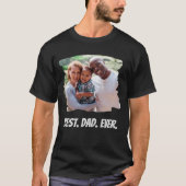 Bester Vater je benutzerdefiniertes Foto Vatertag T-Shirt (Vorderseite)
