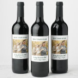 Bester Vater je benutzerdefiniertes Foto Weinetikett<br><div class="desc">Bester Vater je individualisierbares Foto Weinlabel. Perfektes Etikett,  um die Geschenke für Ihren Vater am Tag des Vaters,  Geburtstag und glückliche Urlaubssaison anzubringen. Fühlen Sie sich frei,  um es mit Ihrem Lieblings-Foto und mit Ihrem eigenen Ausdruck anpassen.</div>