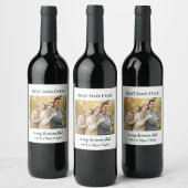 Bester Vater je benutzerdefiniertes Foto Weinetikett