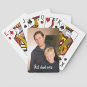 Bester Vater je benutzerdefiniertes Foto Weißes Sk Spielkarten (Rückseite)