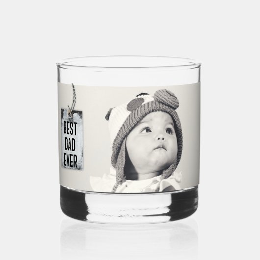 Bester Vater je benutzerdefiniertes Foto Whiskyglas (Vorderseite)