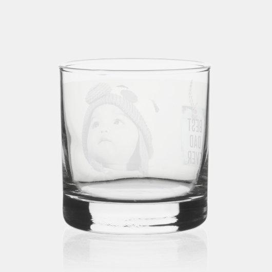 Bester Vater je benutzerdefiniertes Foto Whiskyglas (Rückseite)