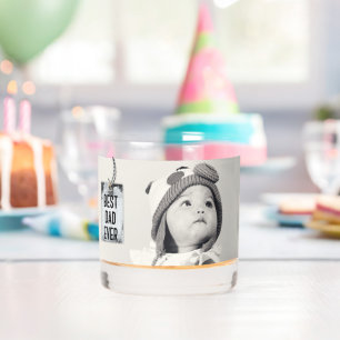 Bester Vater je benutzerdefiniertes Foto Whiskyglas