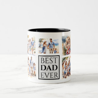 Bester VATER je benutzerdefiniertes Fotomaterial Zweifarbige Tasse