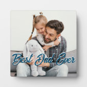 Bester Vater je benutzerdefiniertes Vatertag Foto Fotoplatte (Vorderseite)
