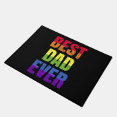 Bester Vater je - Beste Papa Pride LGBT Fußmatte (Schrägansicht)