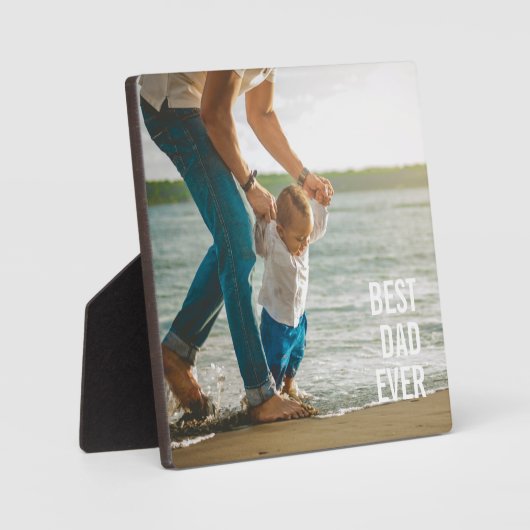 Bester Vater je Bester Vater je benutzerdefinierte Fotoplatte (Vorderseite)