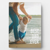 Bester Vater je Bester Vater je benutzerdefinierte Fotoplatte (Vorderseite)