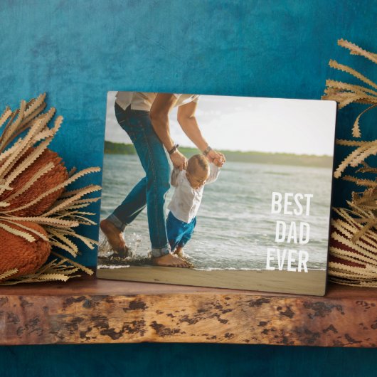 Bester Vater je Bester Vater je benutzerdefinierte Fotoplatte (Seite)