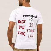Bester Vater je beworben zu Besten Coolen Großbuch T-Shirt (Rückseite)