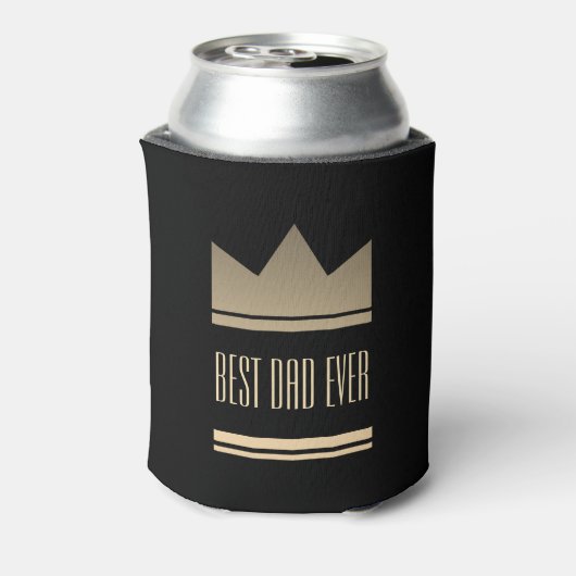 Bester Vater je Black and Gold King Crown Moderne Dosenkühler (Kanne Rückseite)
